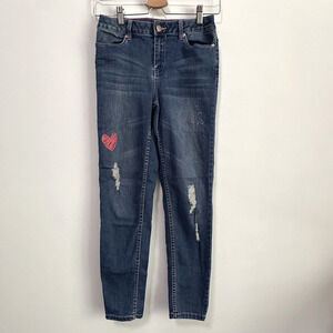 Calvin Klein Girls Jeans 12 Boyfriend Fit 26 x 27 Distressed Casual‎ School Blue